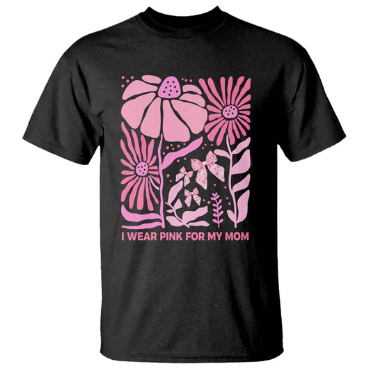 breast-cancer-awareness-t-shirt-i-wear-pink-for-my-mom-boho-floral-pink-ribbon