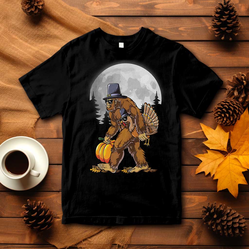 bigfoot-pilgrim-turkey-pumpkin-thanksgiving-day-t-shirt-sasquatch