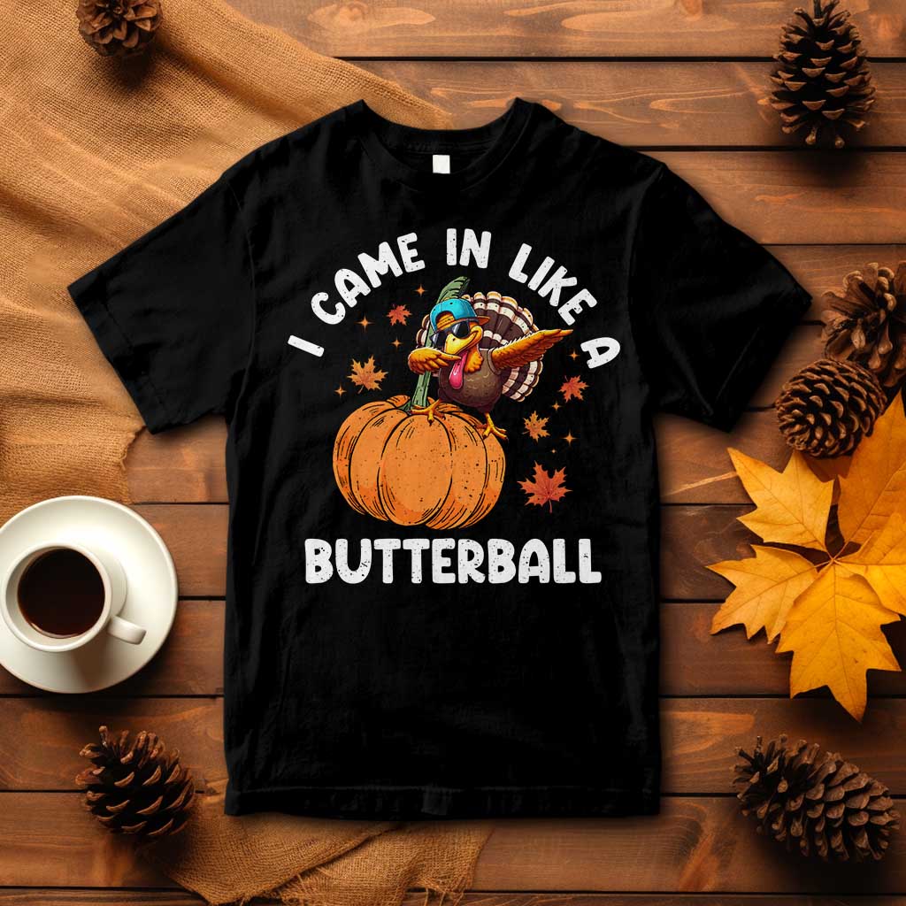 funny-thanksgiving-turkey-t-shirt-came-in-like-a-butterball