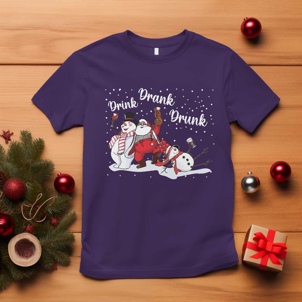 funny-christmas-drinking-t-shirt-xmas-party-drunk-santa-snowman-drinking-wine