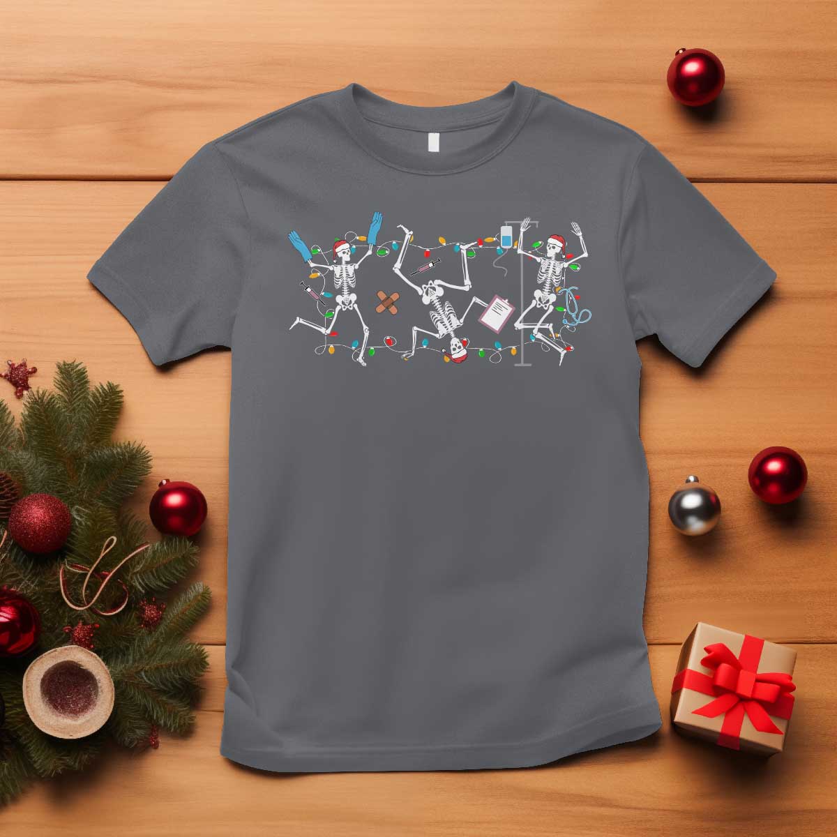 skeleton-nurse-christmas-t-shirt-funny-hip-hop-dancing-registered-nurse-xmas-lights