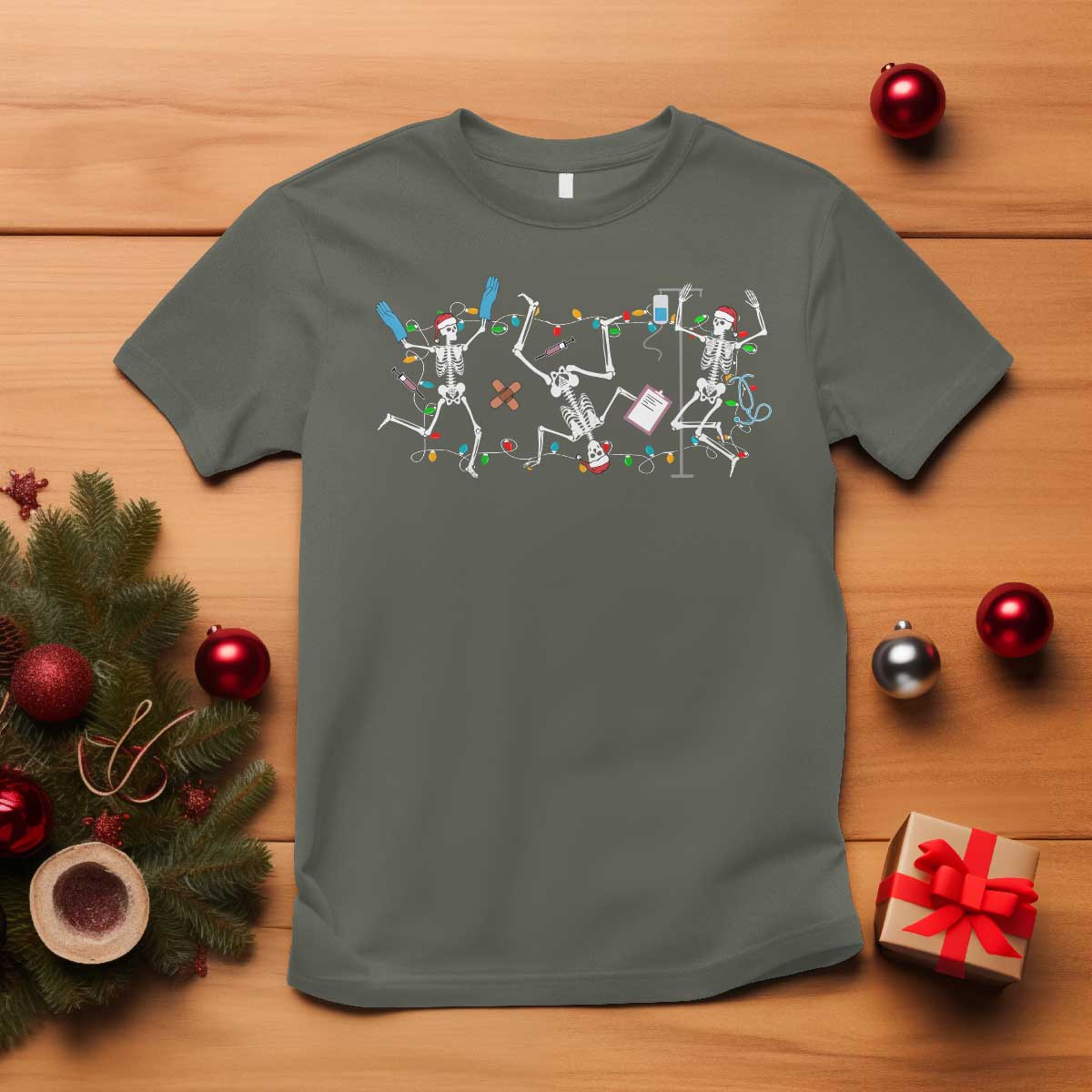 skeleton-nurse-christmas-t-shirt-funny-hip-hop-dancing-registered-nurse-xmas-lights