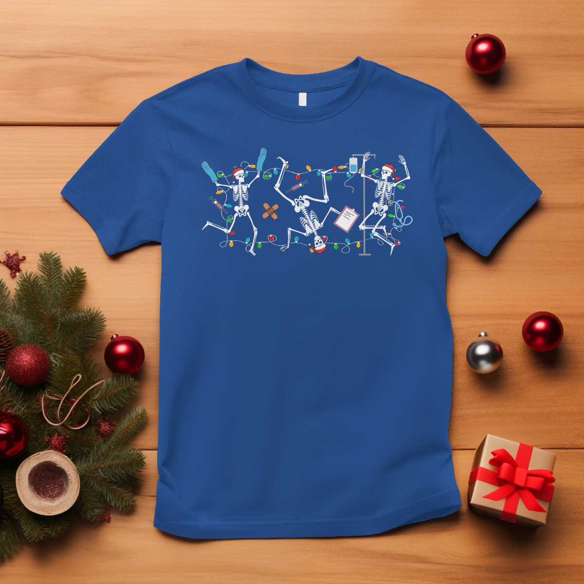 skeleton-nurse-christmas-t-shirt-funny-hip-hop-dancing-registered-nurse-xmas-lights