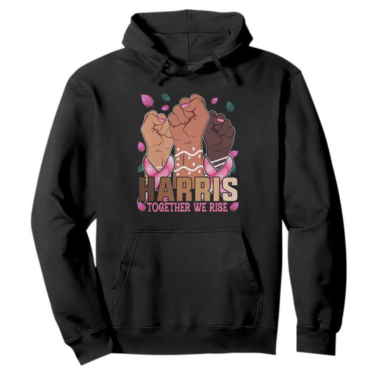Breast Cancer Support Month Kamala Harris Hoodie In October We Wear Pink 2024 Together We Rise