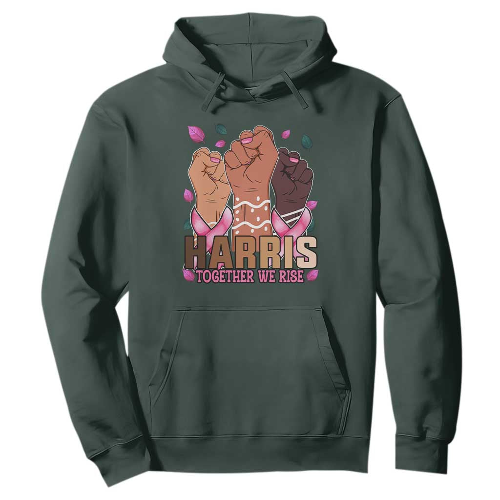 Breast Cancer Support Month Kamala Harris Hoodie In October We Wear Pink 2024 Together We Rise
