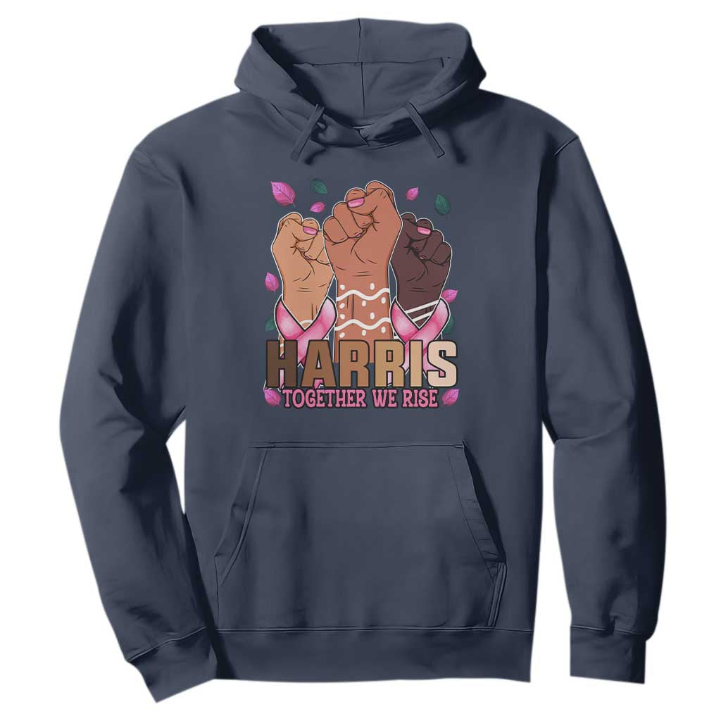 Breast Cancer Support Month Kamala Harris Hoodie In October We Wear Pink 2024 Together We Rise
