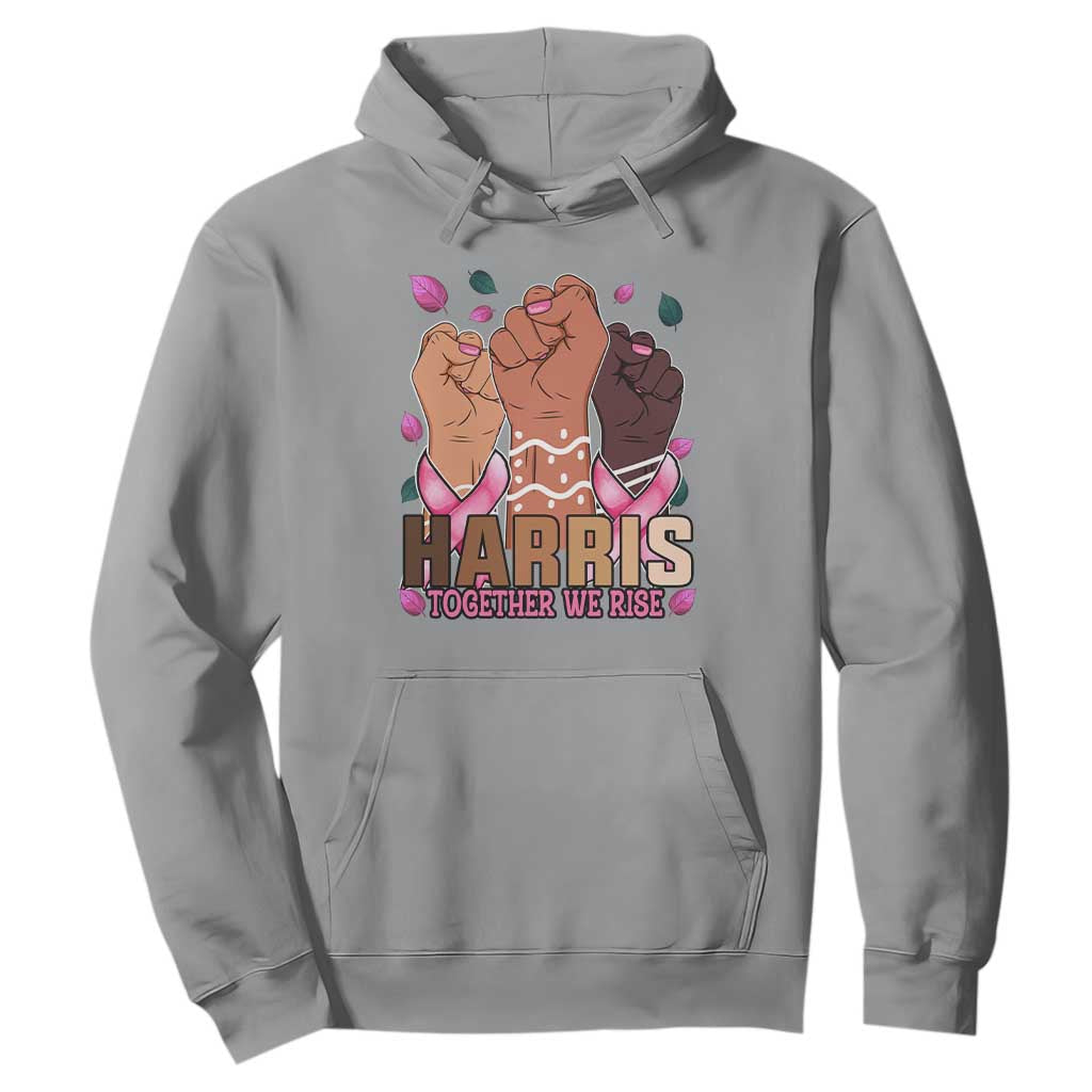 Breast Cancer Support Month Kamala Harris Hoodie In October We Wear Pink 2024 Together We Rise