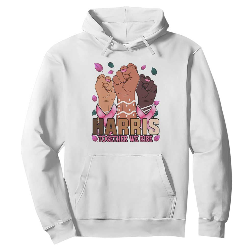 Breast Cancer Support Month Kamala Harris Hoodie In October We Wear Pink 2024 Together We Rise