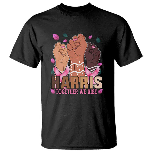 Breast Cancer Support Month Kamala Harris T Shirt In October We Wear Pink 2024 Together We Rise