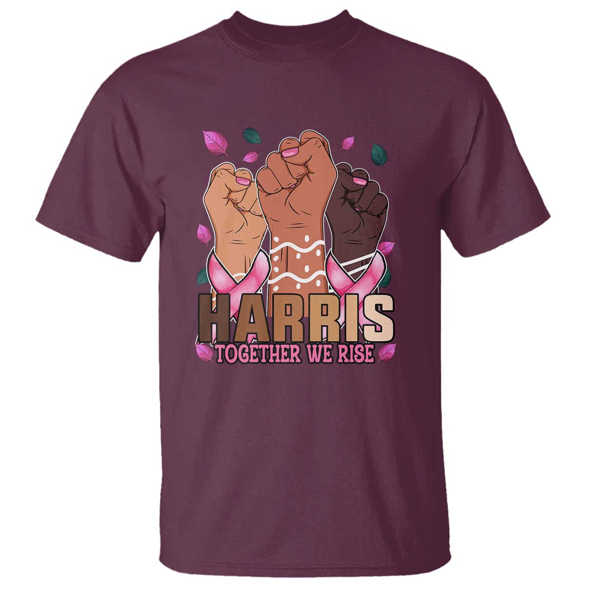 Breast Cancer Support Month Kamala Harris T Shirt In October We Wear Pink 2024 Together We Rise