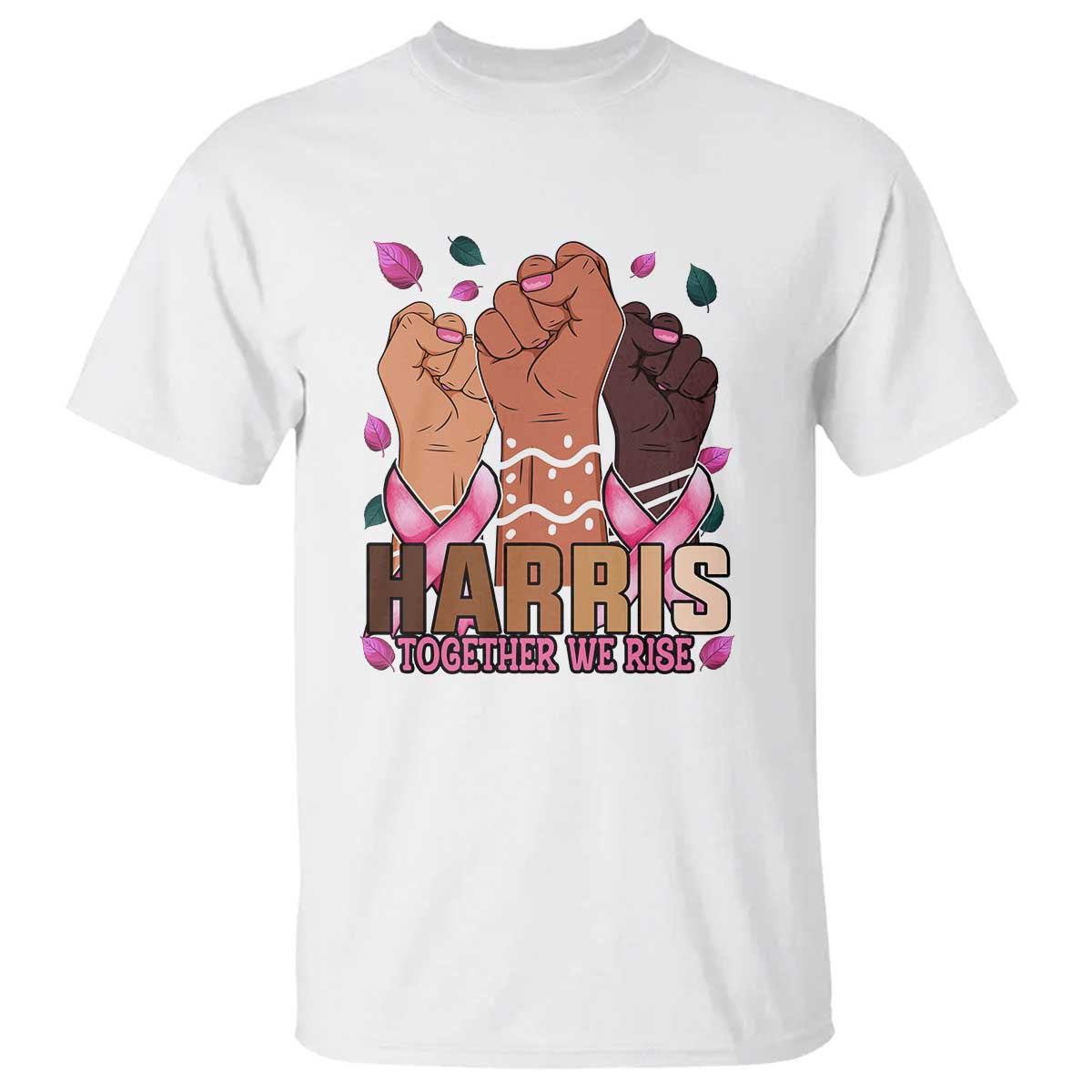 Breast Cancer Support Month Kamala Harris T Shirt In October We Wear Pink 2024 Together We Rise