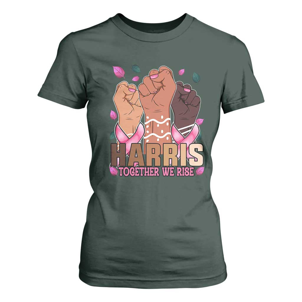 Breast Cancer Support Month Kamala Harris T Shirt For Women In October We Wear Pink 2024 Together We Rise