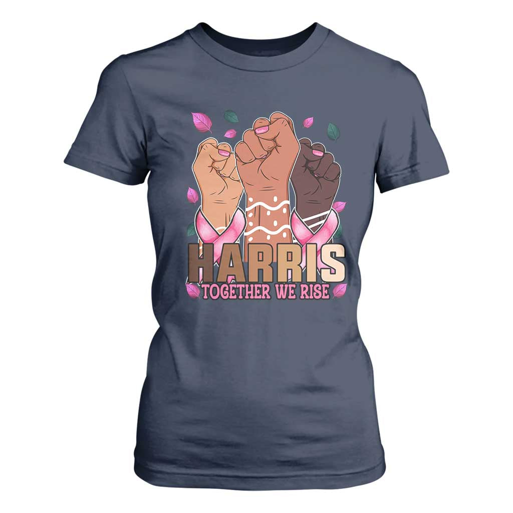 Breast Cancer Support Month Kamala Harris T Shirt For Women In October We Wear Pink 2024 Together We Rise