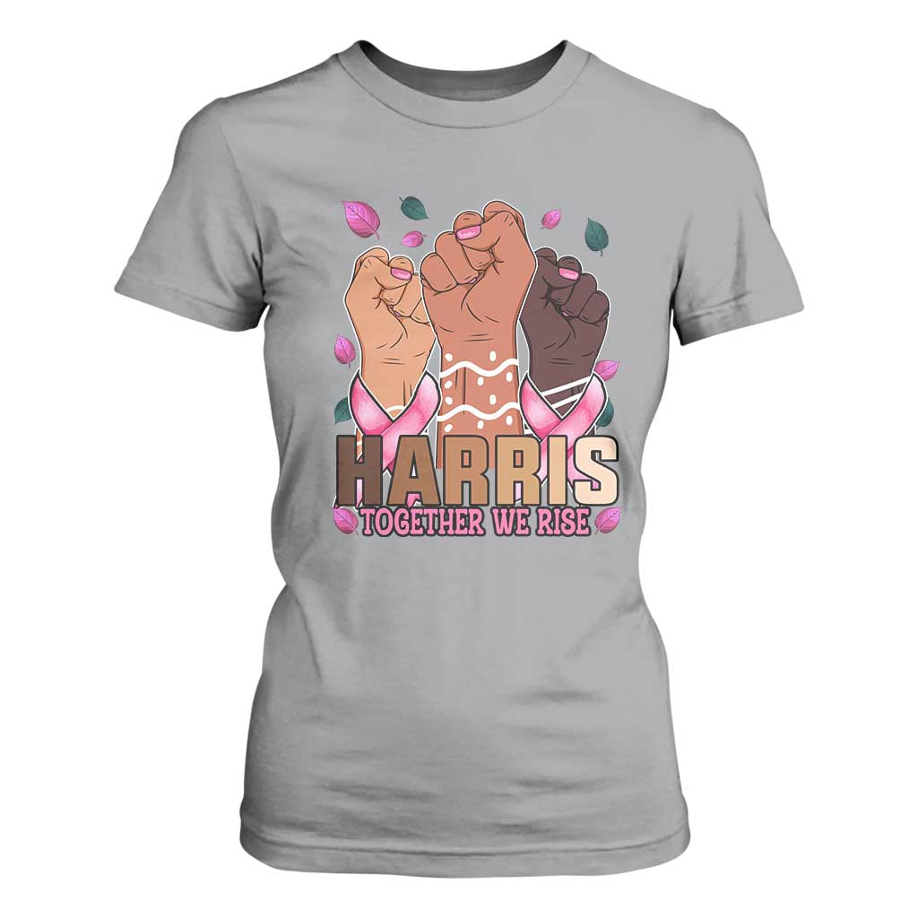 Breast Cancer Support Month Kamala Harris T Shirt For Women In October We Wear Pink 2024 Together We Rise