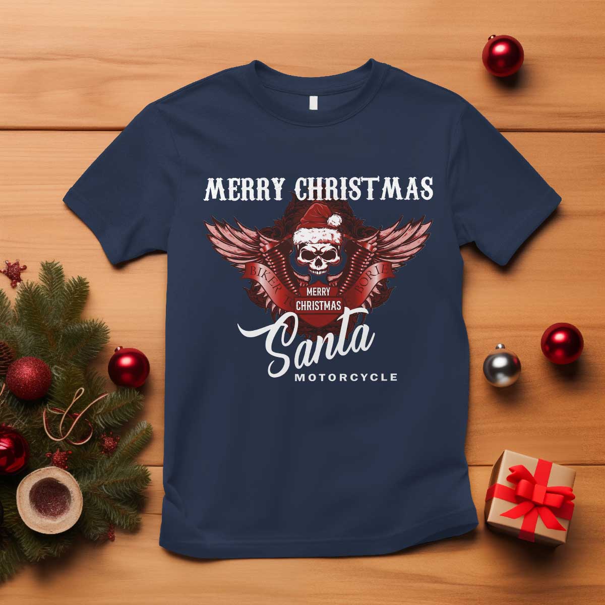 motorcycle-biker-santa-t-shirt-merry-christmas-skull-xmas
