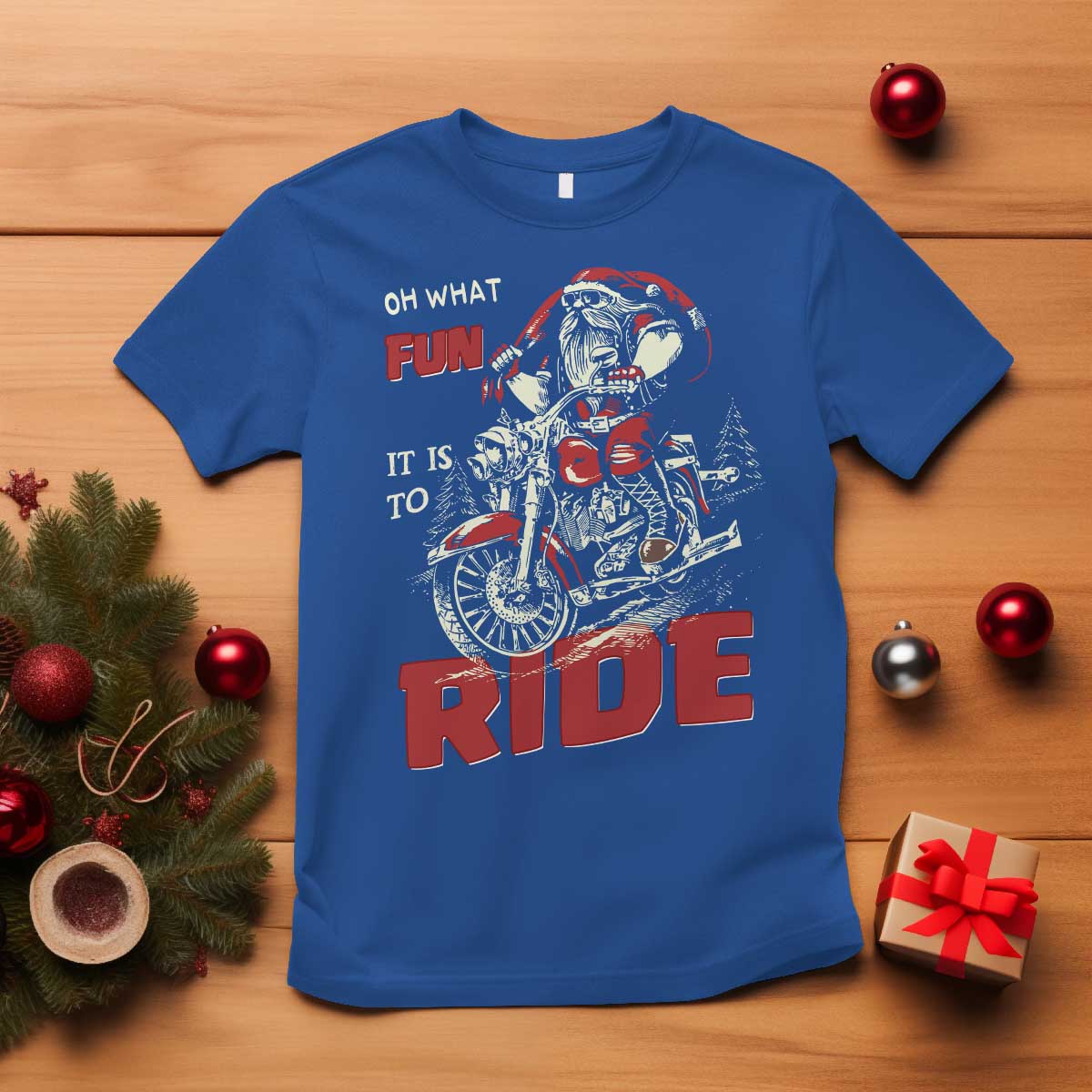 funny-biker-christmas-t-shirt-oh-what-fun-it-is-to-ride-santa-riding-on-a-motorcycle