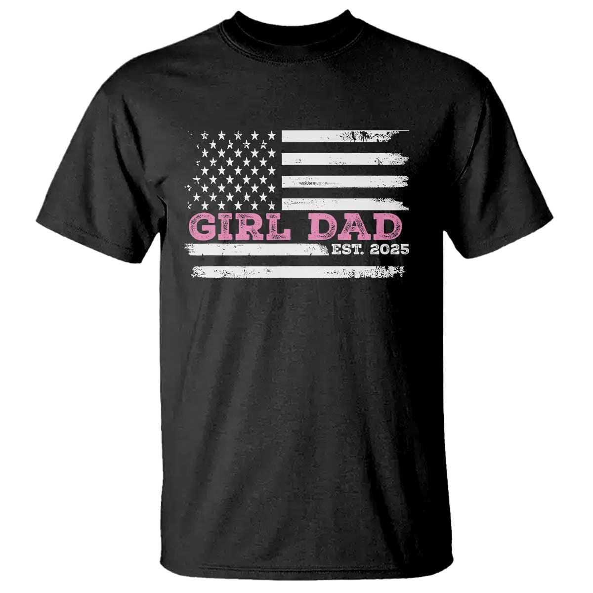 dad-of-girl-est-2025-t-shirt-father-girl-to-be-2025-daddy-fathers-day-usa-flag