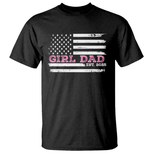 dad-of-girl-est-2025-t-shirt-father-girl-to-be-2025-daddy-fathers-day-usa-flag