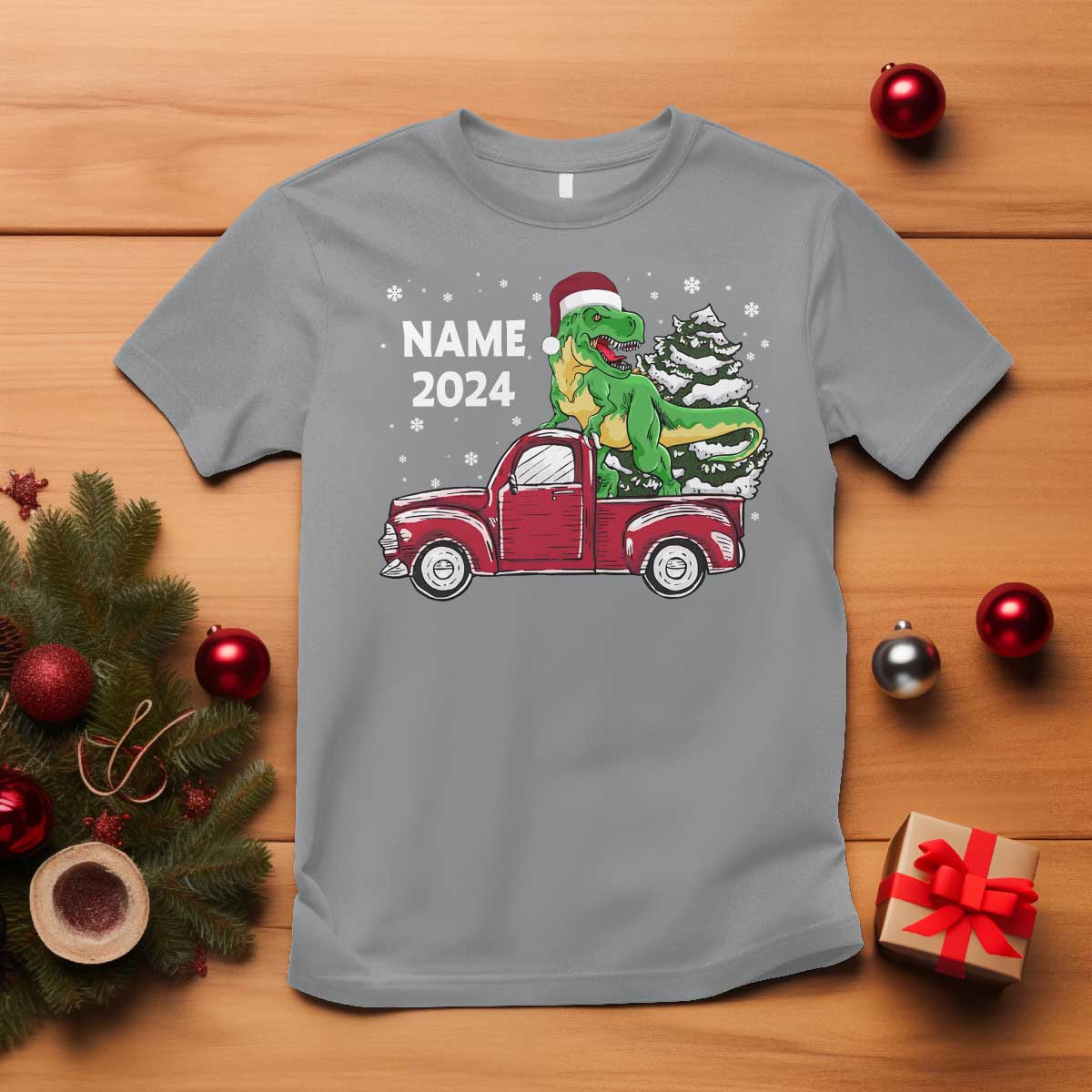 personalized-dinosaur-christmas-t-shirt-custom-name-merry-rexmas-xmas-pet-dino-trex-red-truck-family