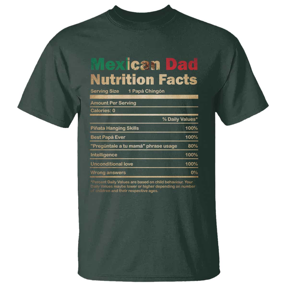 mexican-dad-t-shirt-regalo-para-papa-nutrition-facts