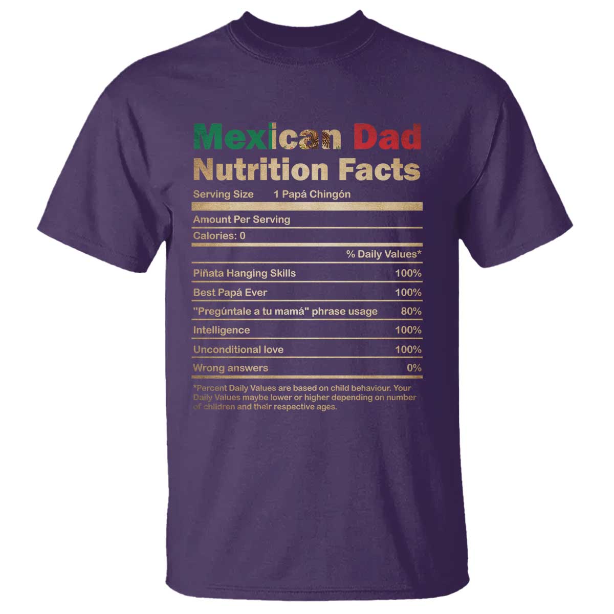 mexican-dad-t-shirt-regalo-para-papa-nutrition-facts