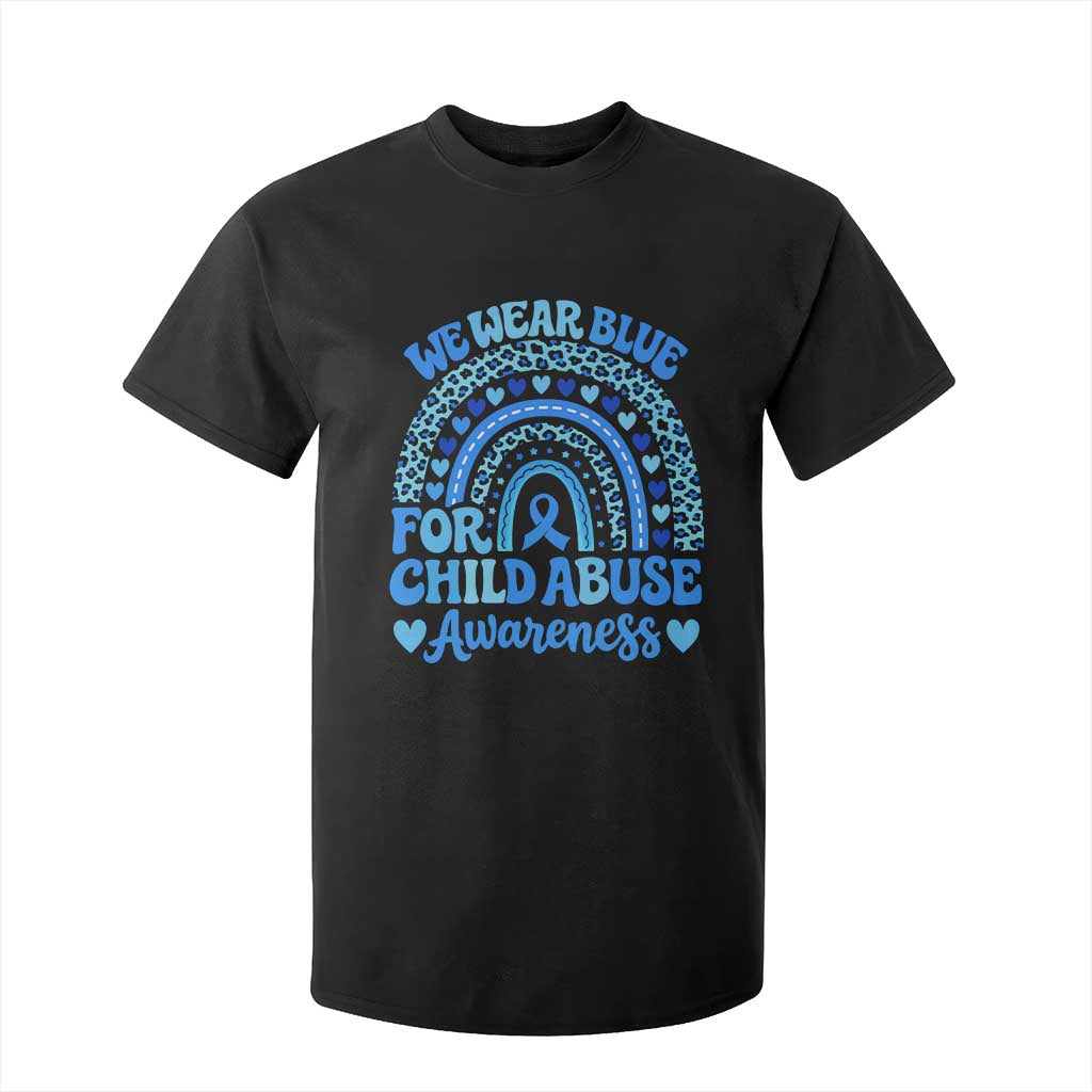 We Wear Blue Child Abuse Prevention T Shirt For Kid