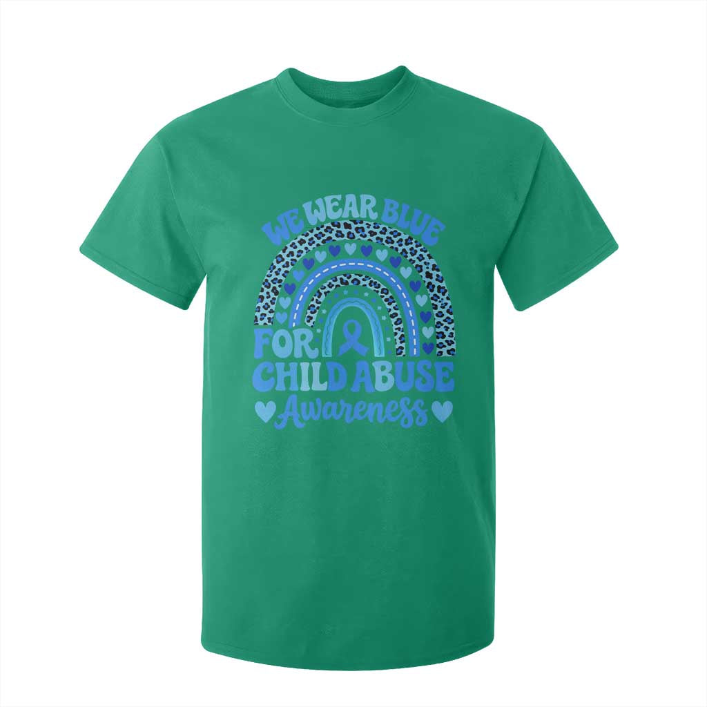 We Wear Blue Child Abuse Prevention T Shirt For Kid