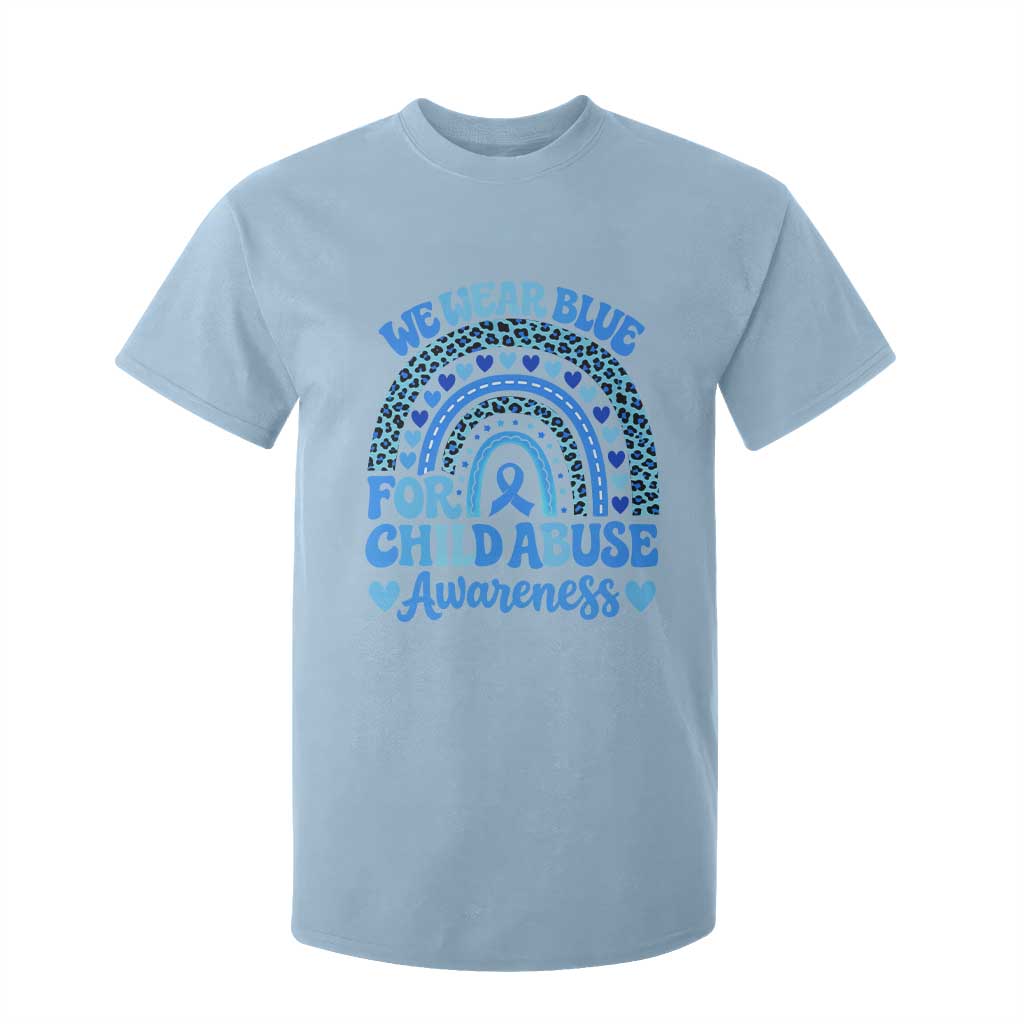 We Wear Blue Child Abuse Prevention T Shirt For Kid