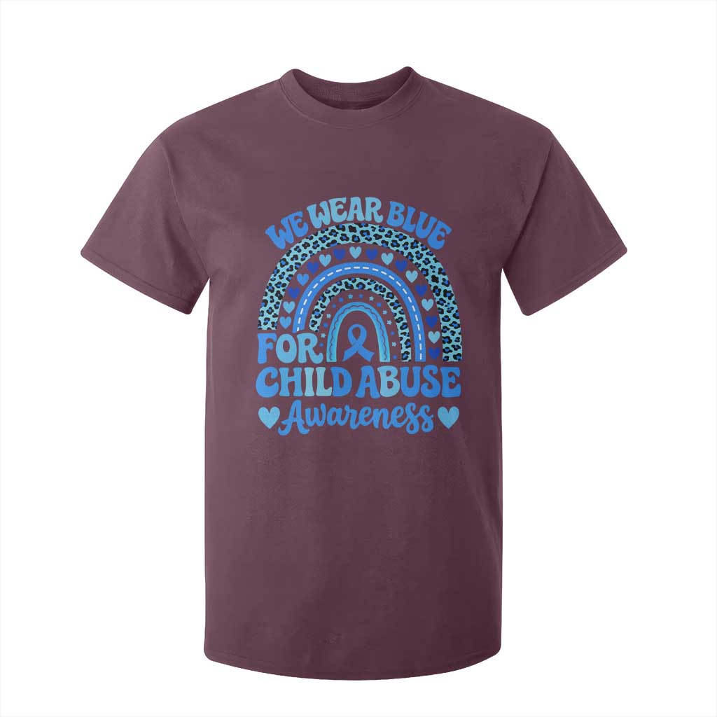 We Wear Blue Child Abuse Prevention T Shirt For Kid