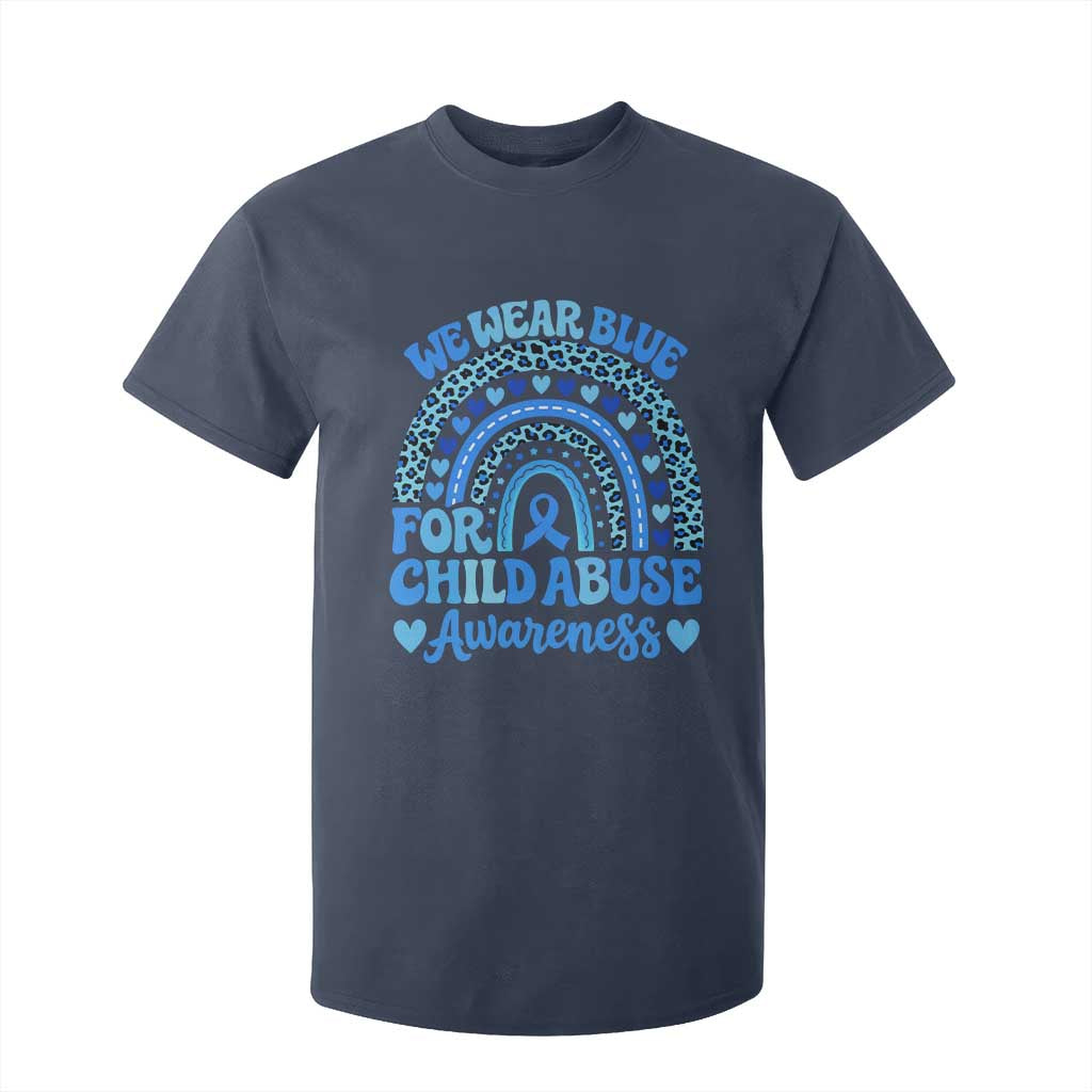 We Wear Blue Child Abuse Prevention T Shirt For Kid