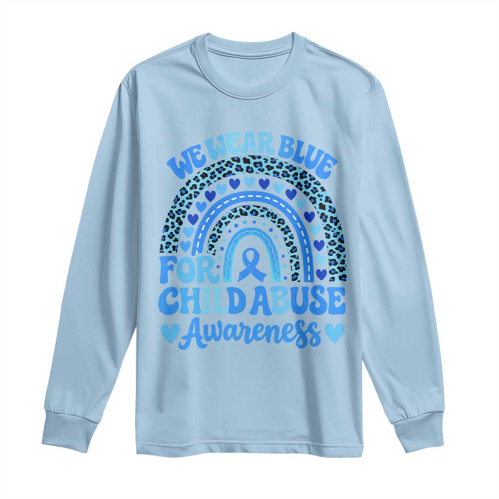 We Wear Blue Child Abuse Prevention Long Sleeve Shirt
