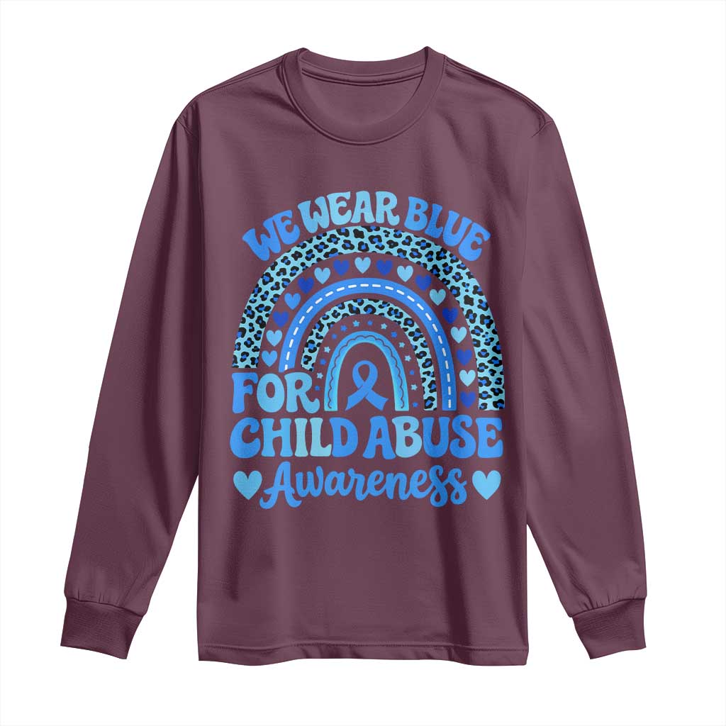 We Wear Blue Child Abuse Prevention Long Sleeve Shirt