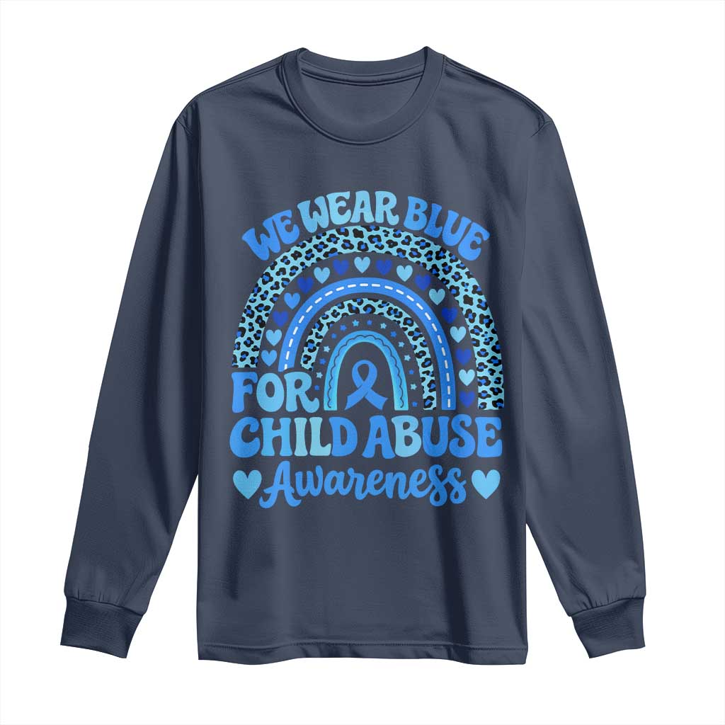 We Wear Blue Child Abuse Prevention Long Sleeve Shirt