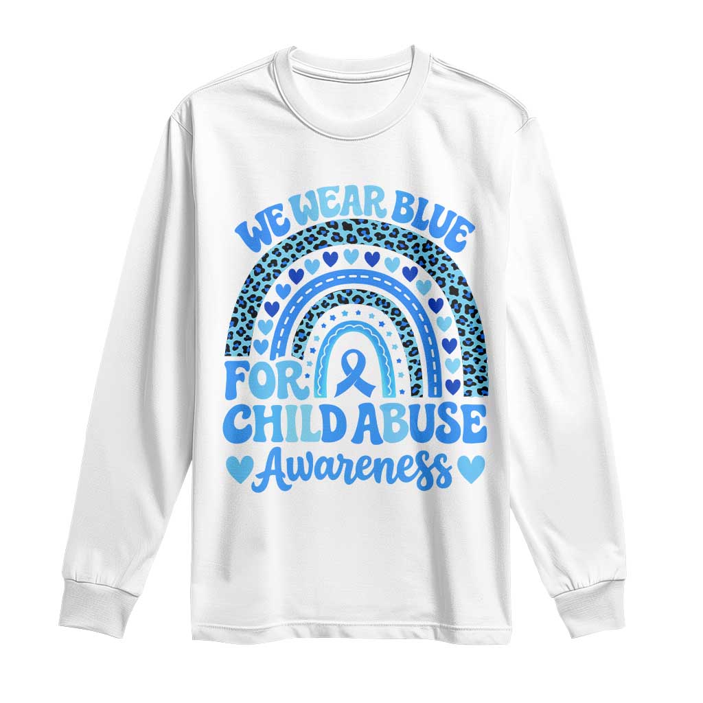 We Wear Blue Child Abuse Prevention Long Sleeve Shirt