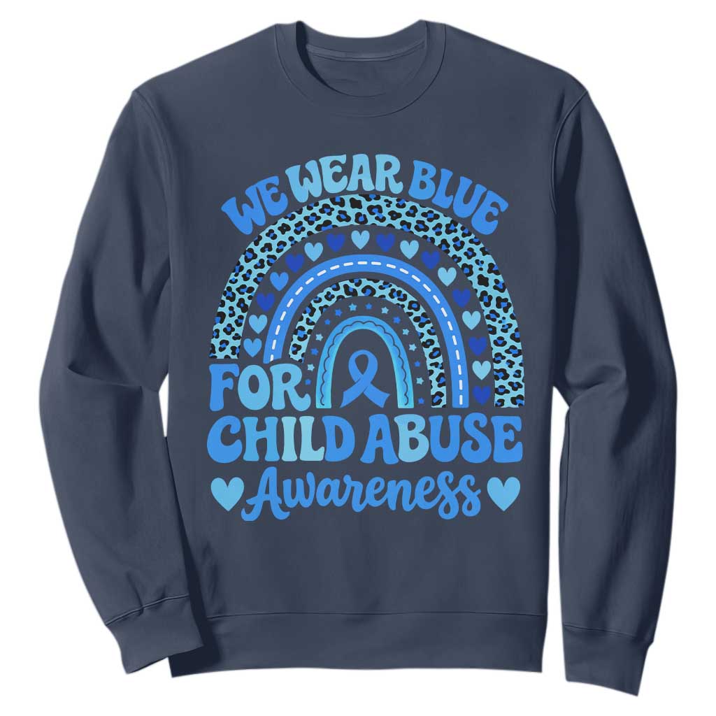 We Wear Blue Child Abuse Prevention Sweatshirt