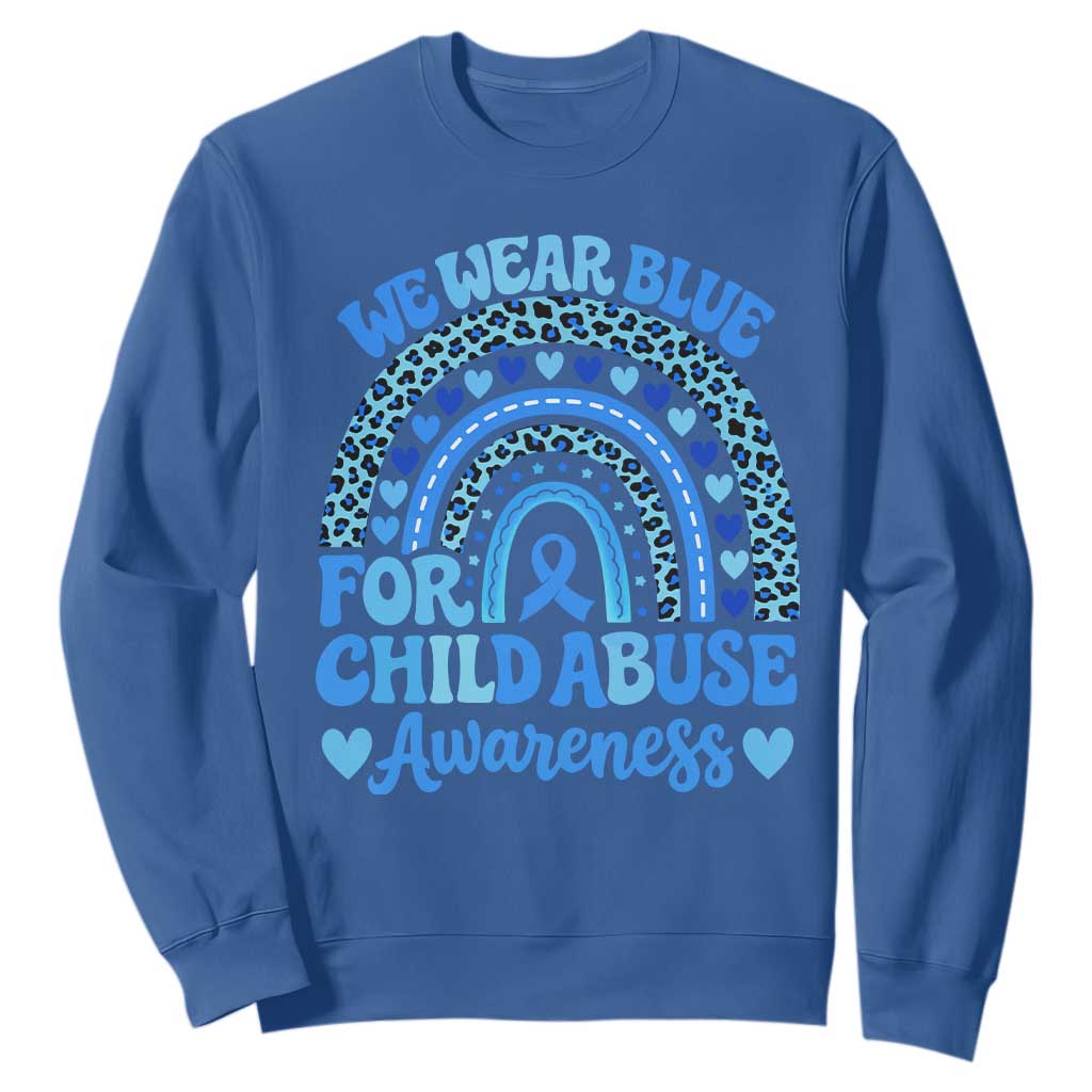We Wear Blue Child Abuse Prevention Sweatshirt
