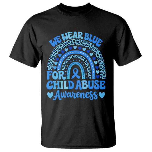 We Wear Blue Child Abuse Prevention T Shirt