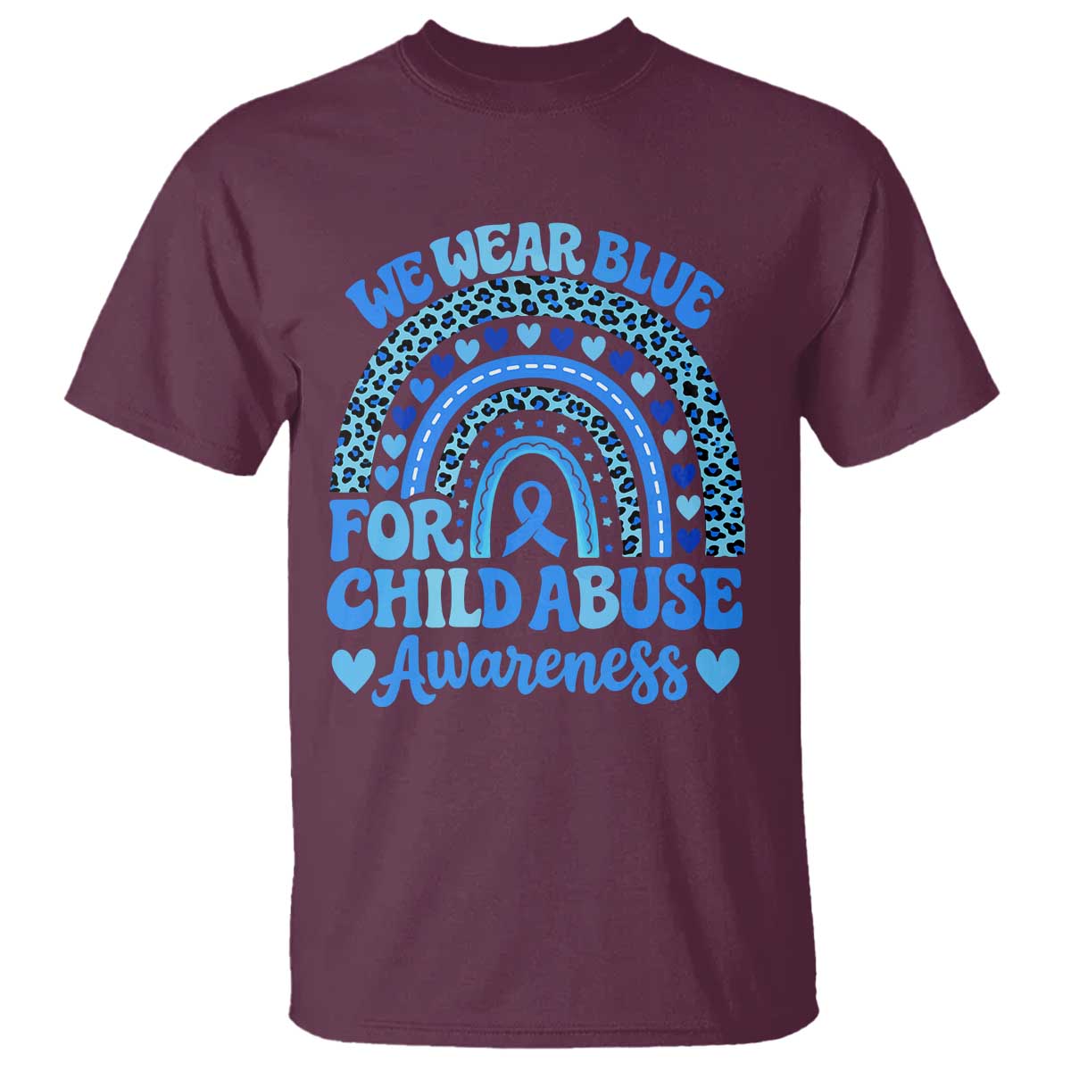 We Wear Blue Child Abuse Prevention T Shirt