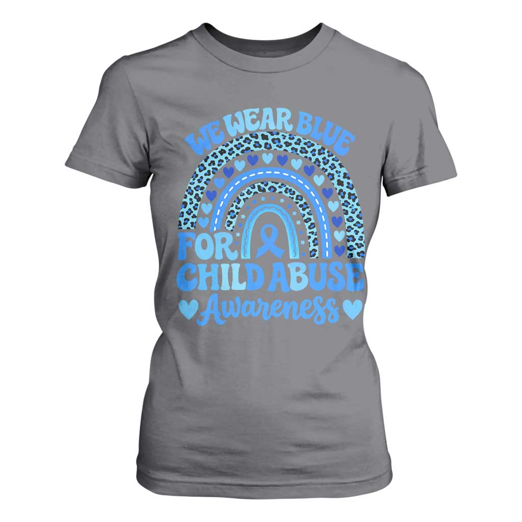 We Wear Blue Child Abuse Prevention T Shirt For Women