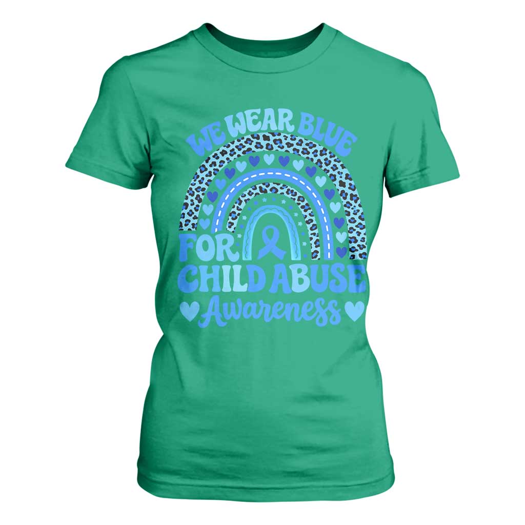 We Wear Blue Child Abuse Prevention T Shirt For Women