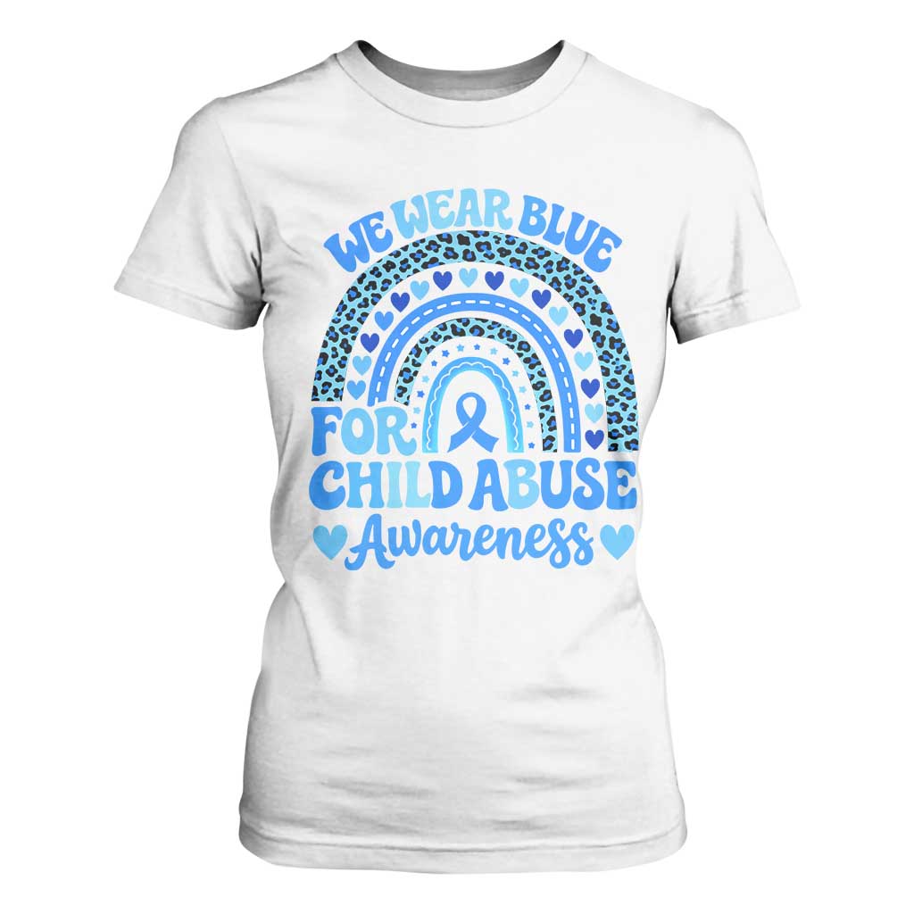 We Wear Blue Child Abuse Prevention T Shirt For Women