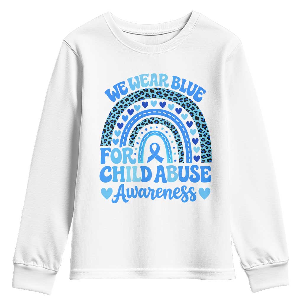 We Wear Blue Child Abuse Prevention Youth Sweatshirt