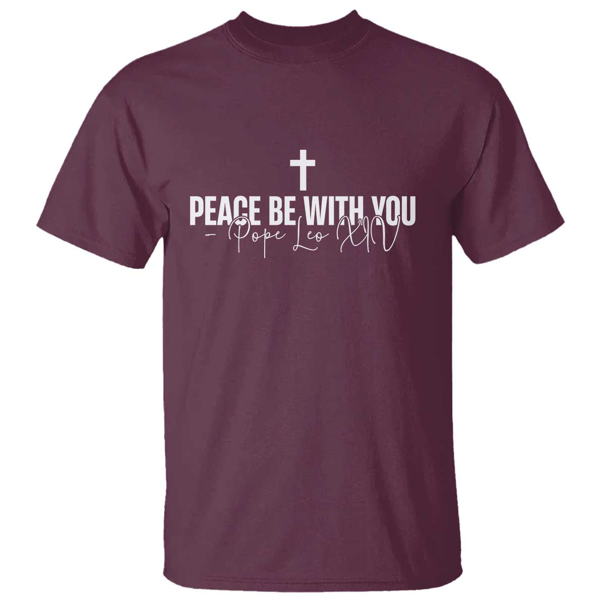pope-leo-xiv-t-shirt-peace-be-with-you-all-catholic-church-subtle-cross