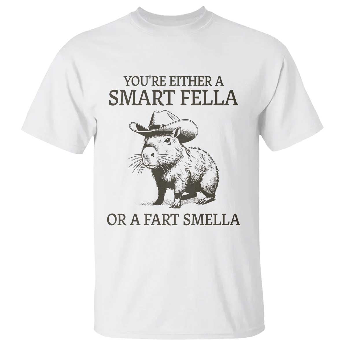 funny-capybara-t-shirt-retro-smart-fella-capybara-vintage-90s