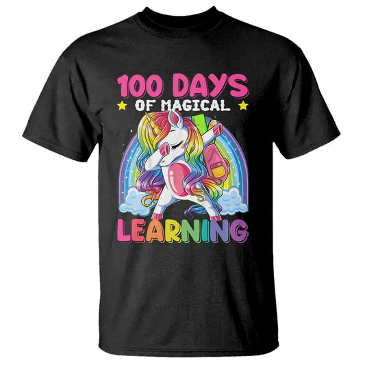 100-days-of-school-t-shirt-rainbow-dabbing-unicorn-magic-learning-girls-gift