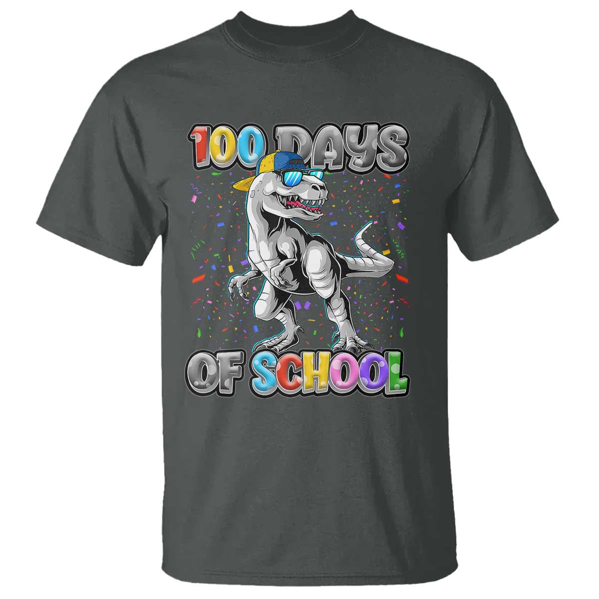 100-days-of-school-t-shirt-funny-cool-dinosaur-trex-100-days-smarter