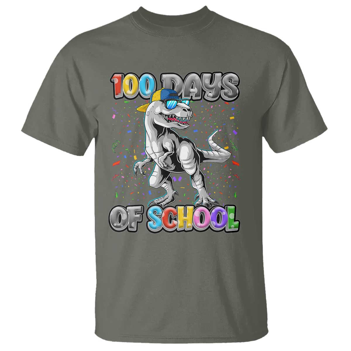 100-days-of-school-t-shirt-funny-cool-dinosaur-trex-100-days-smarter