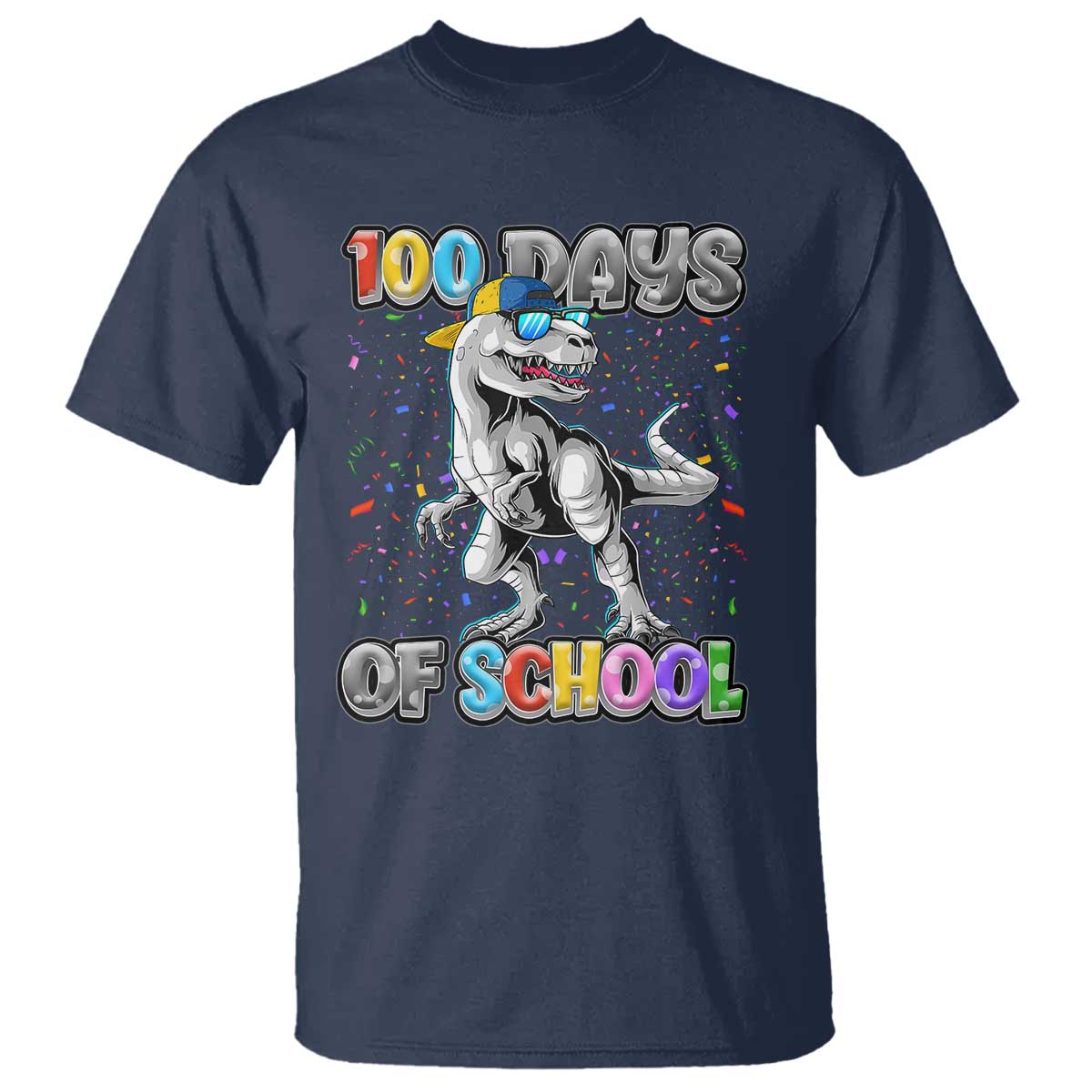 100-days-of-school-t-shirt-funny-cool-dinosaur-trex-100-days-smarter