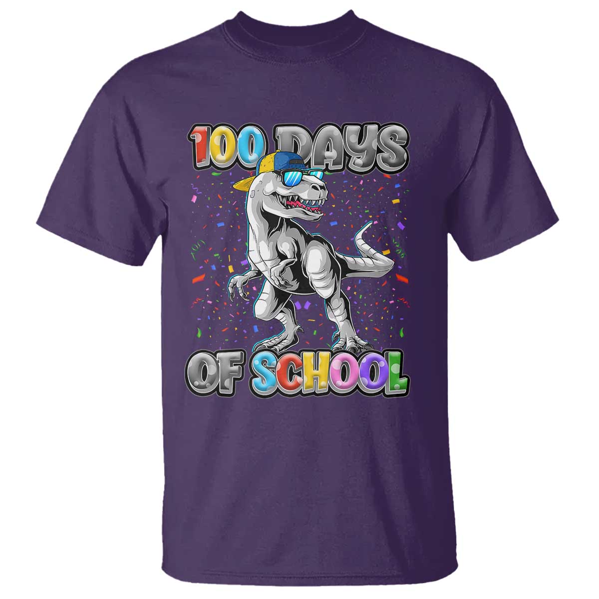 100-days-of-school-t-shirt-funny-cool-dinosaur-trex-100-days-smarter