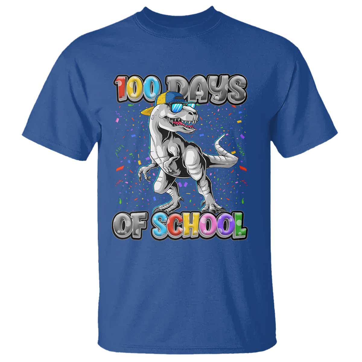 100-days-of-school-t-shirt-funny-cool-dinosaur-trex-100-days-smarter